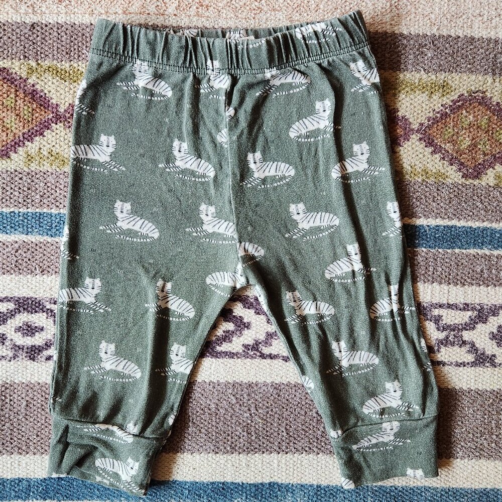 🌻5/$20🌻 Larkspur 6-12 month green tiger leggings